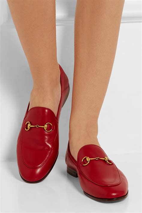 gucci loafer red celebreties|Gucci fur loafers women's.